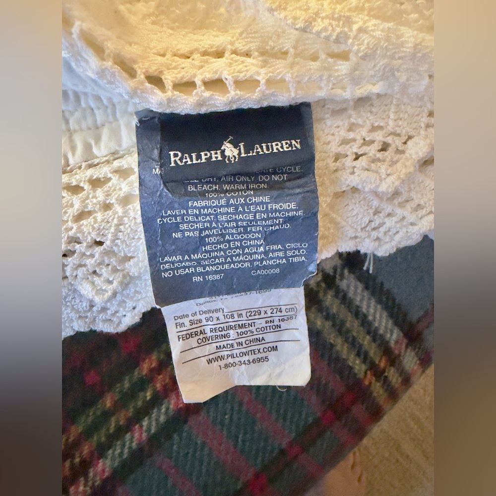 Vintage Ralph Lauren King 90x108 Crochet 100% Cotton Matlasse Quilt - Picture 3 of 5